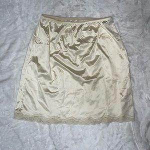 Bari Slip Cami Skirt Vintage Large white cream slip